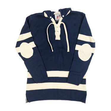 Blue Stripe Hockey Sweater by TDalton Clothing 100% COTTON PRE-SHRUNK WASHER DRYER