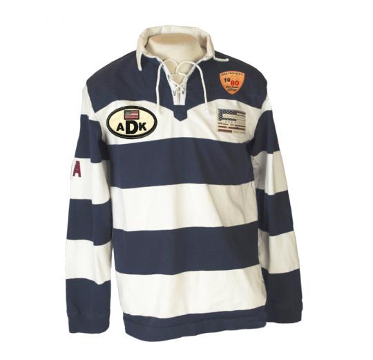 Navy Lace-Up Rugby Shirt