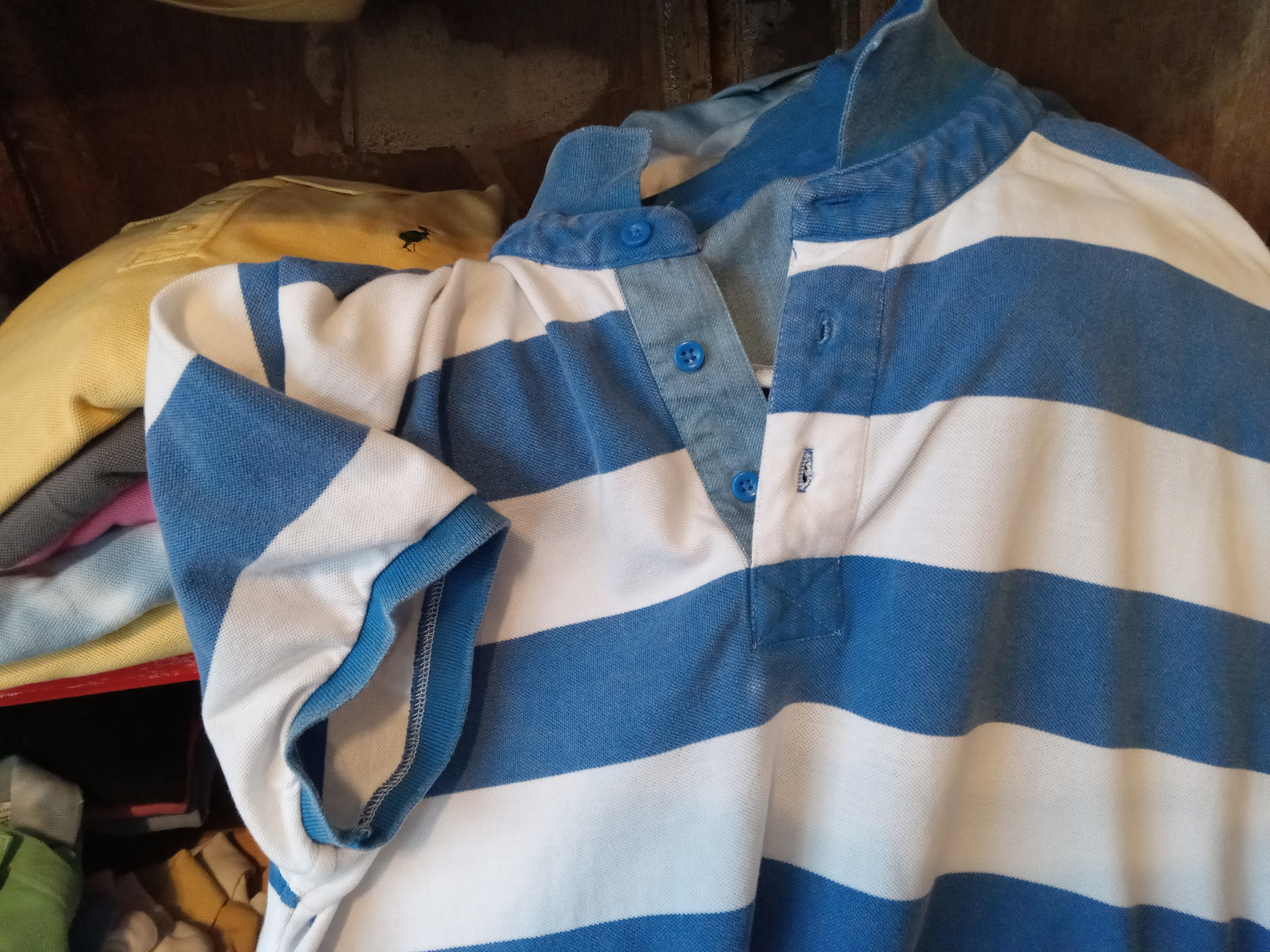 Blue and White Stripped Polo