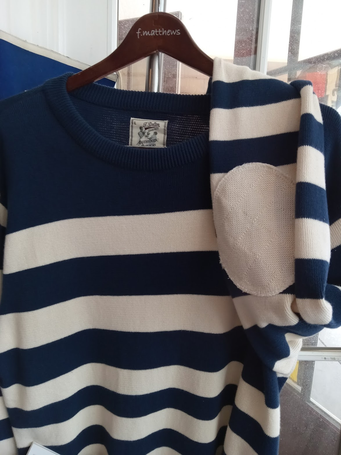 Navy Stripe Rollneck Sweater