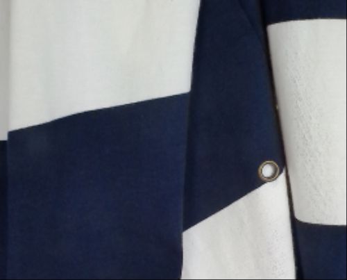 Hooded Rugby Navy/White Stripe