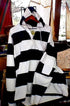 Hooded Rugby Navy/White Stripe