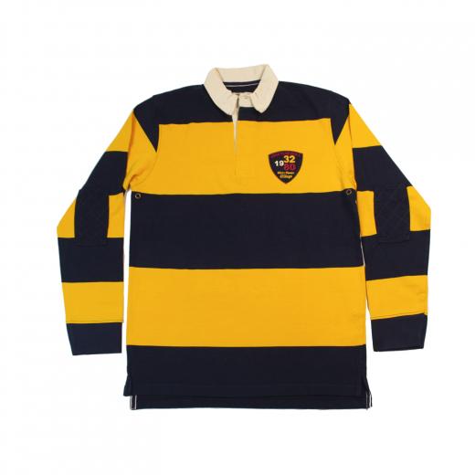 Rugby Shirt ( Gold Navy Stripe)