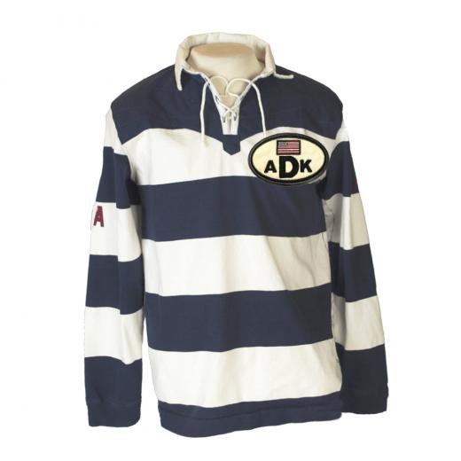 Navy Lace-Up Rugby Shirt