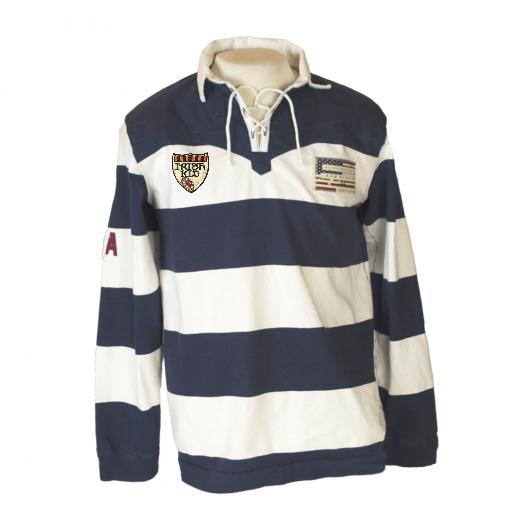 Navy Lace-Up Rugby Shirt
