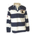 Navy Lace-Up Rugby Shirt by T Dalton Clothing