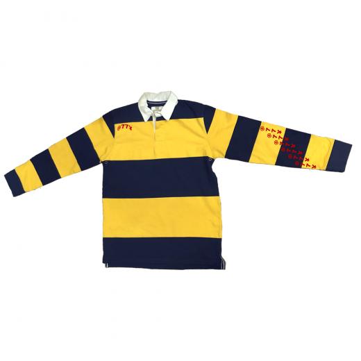 100% Cotton Gold & Navy Rugby Shirt
