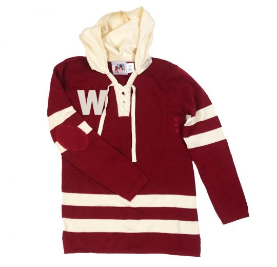 Red Stripe Hockey Sweater by TDalton Clothing