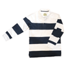 100% Cotton Navy Stripe Rugby Shirt by T Dalton Clothing