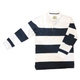 100% Cotton Navy Stripe Rugby Shirt by T Dalton Clothing