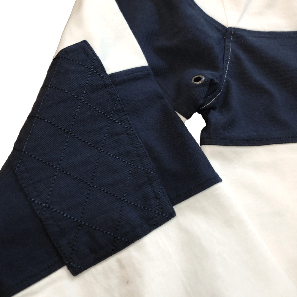 100% Cotton Navy Stripe Rugby Shirt by T Dalton Clothing