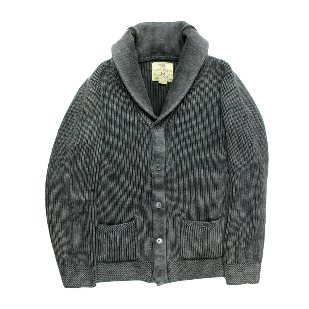 Charcoal Shawl Collar Cardigan