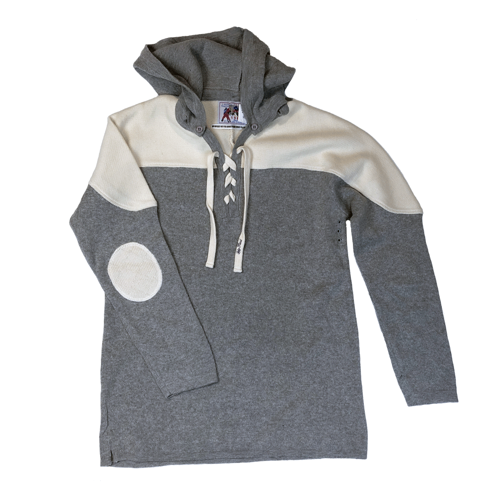 Grey Classic Hockey Sweater by TDalton Clothing 100% COTTON  PRE-SHRUNK  WASHER  DRYER