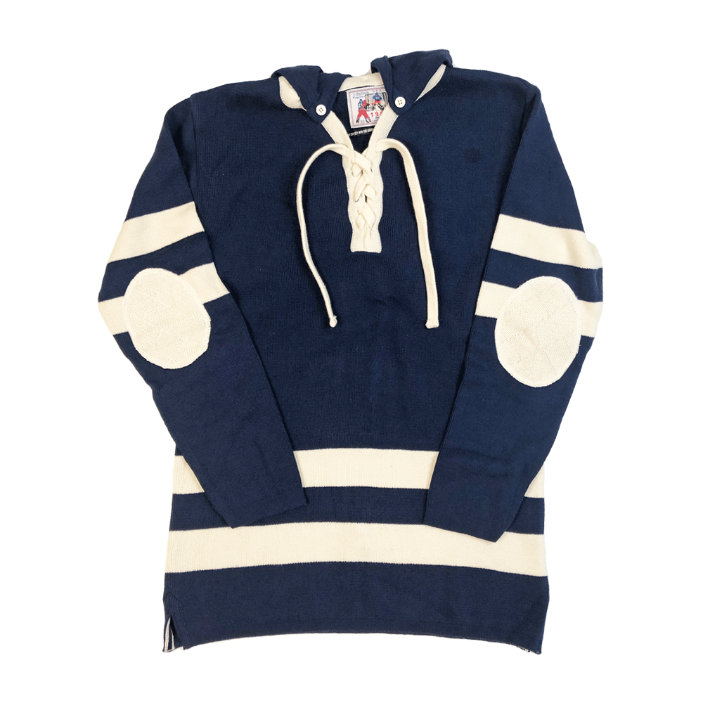 Blue Stripe Hockey Sweater by TDalton Clothing 100% COTTON  PRE-SHRUNK  WASHER  DRYER