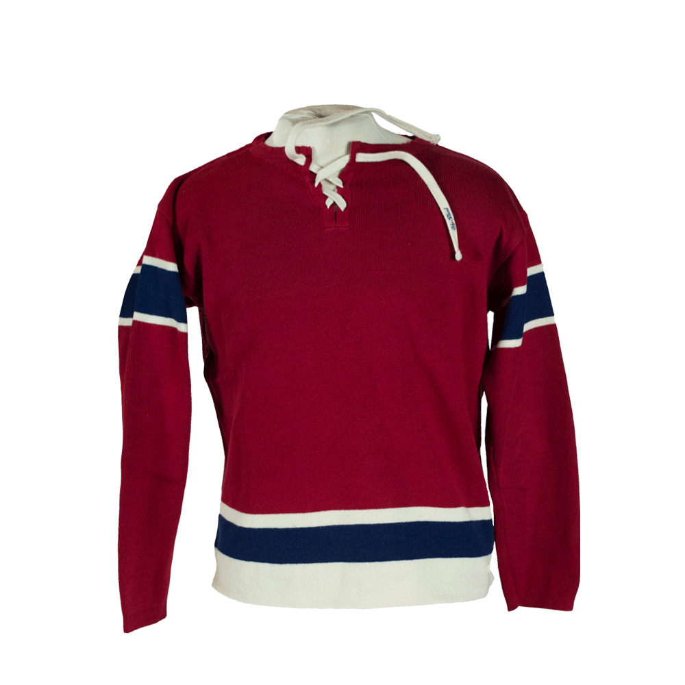 Red and Navy Hockey Sweater by TDalton Clothing 100% COTTON  PRE-SHRUNK and  WASHER  DRYER safe