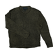 100% Cotton Moss Green Linen Sweater by TDalton Clothing