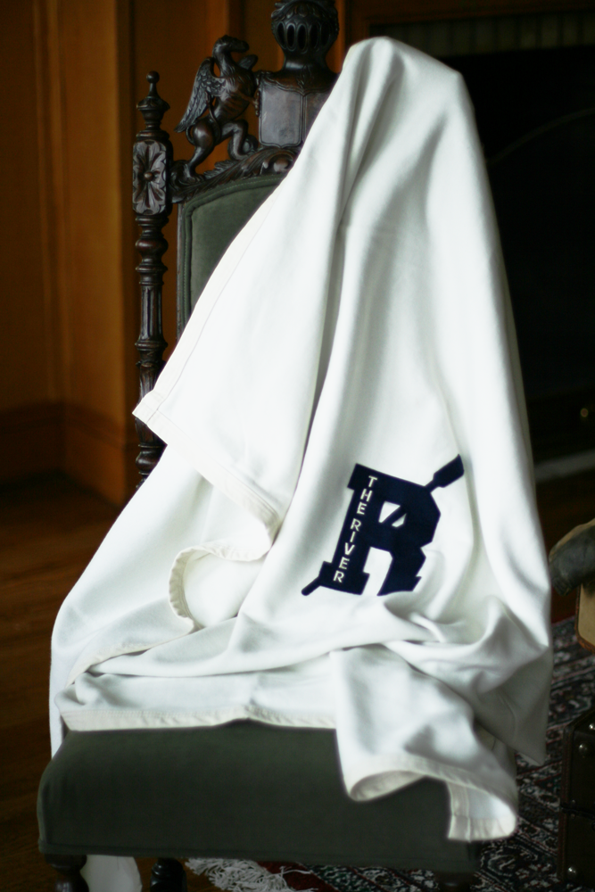 St. Lawrence River 100% Cotton Fleece Heavyweight Blanket by TDalton Clothing